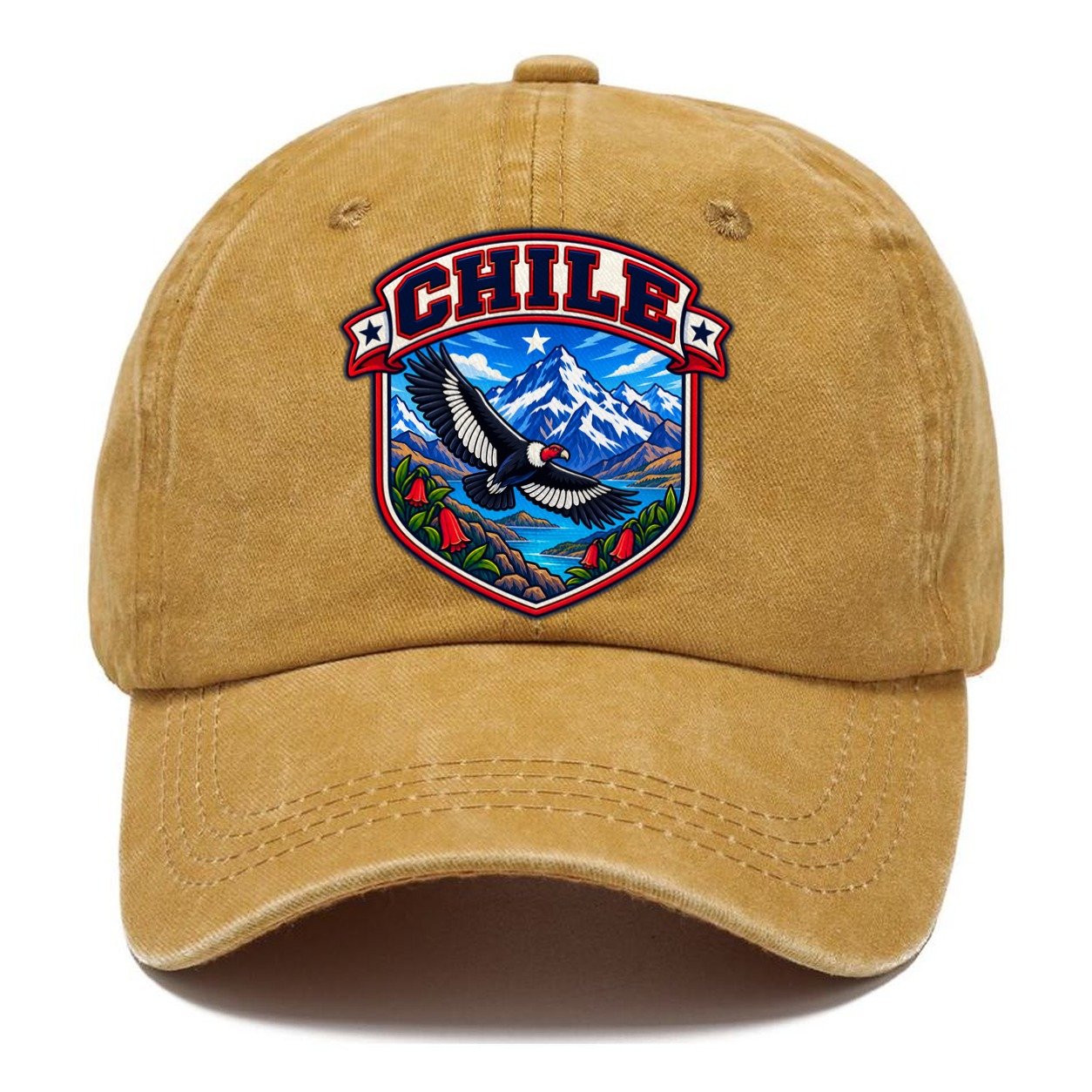 Chile Retro Badge Country Logos Classic Cap – Golden Harvest