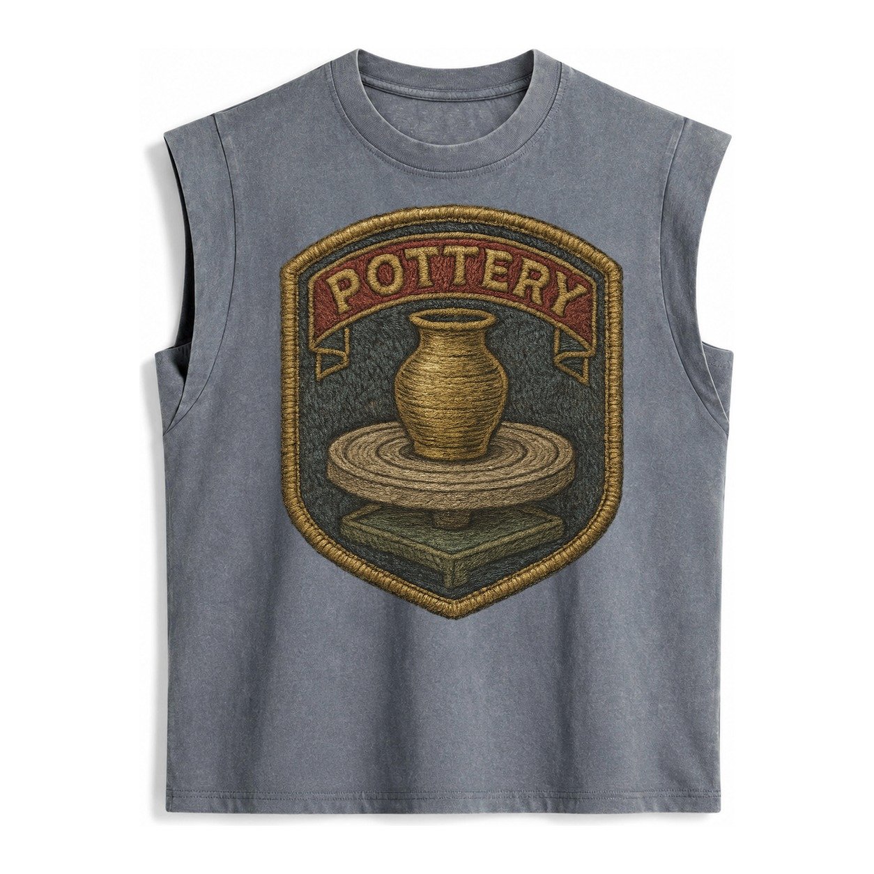 Pottery Wheel Vintage Washed Tank – Grey
