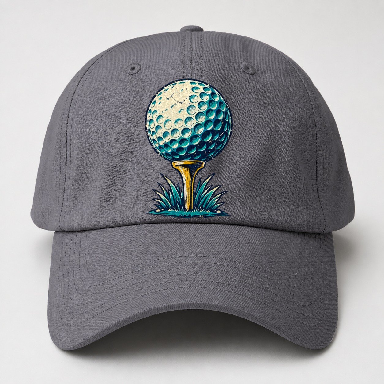 Tee And Ball Mark Golf Life Baseball Cap – Grey