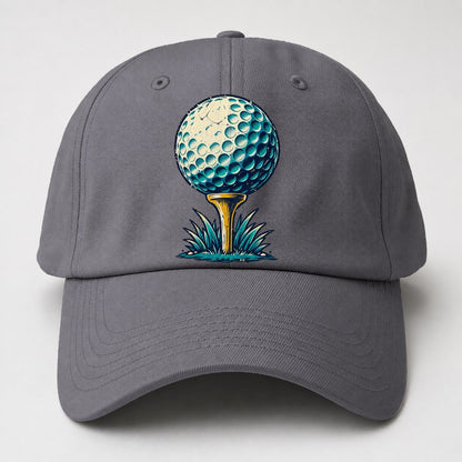 Tee And Ball Mark Golf Life Baseball Cap – Grey