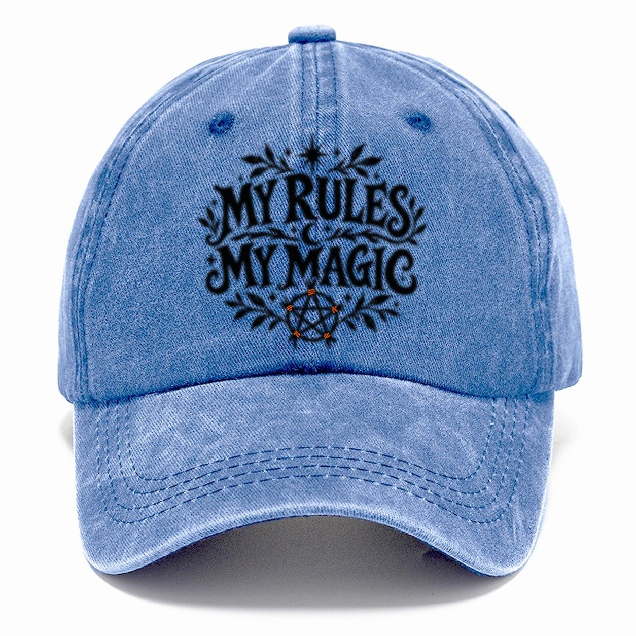 My Rules My Magic Slogan Witch Magic Classic Cap – Summer Sky