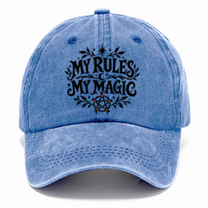 My Rules My Magic Slogan Witch Magic Classic Cap – Summer Sky