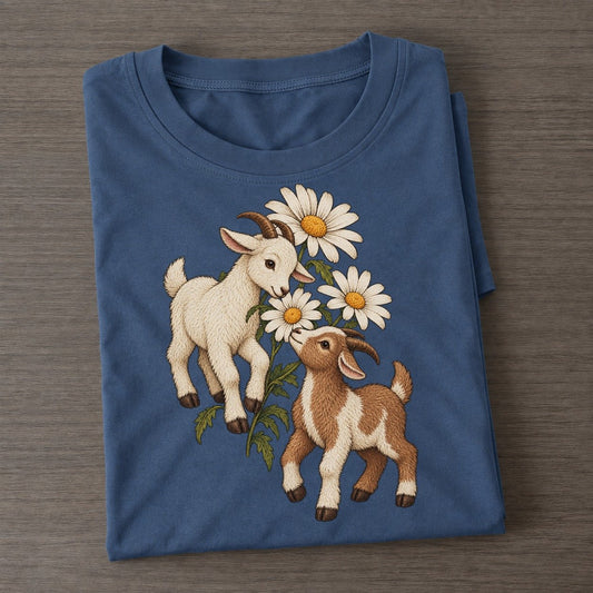 Daisy Goat Pair Everyday Originals Classic T-shirt – Twilight Navy