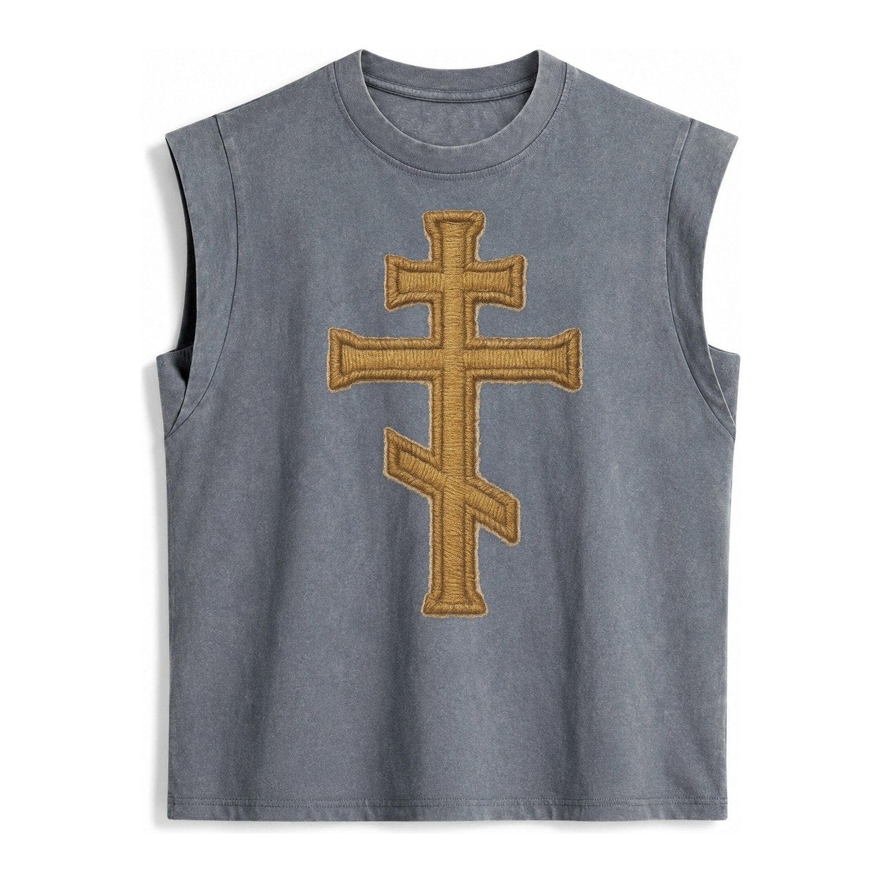 Orthodox Cross Vintage Washed Tank – Grey