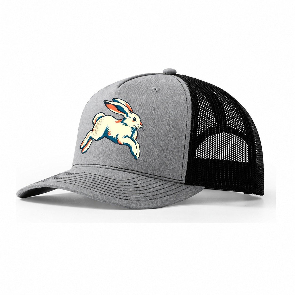 Arctic Hare Leap Trucker Hat – Sport Grey Black