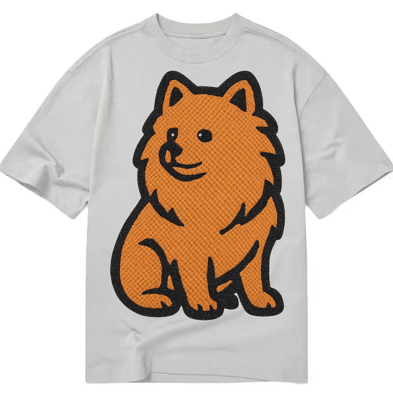 Pomeranian Orange Fluffy Charm Classic T-shirt – Grey