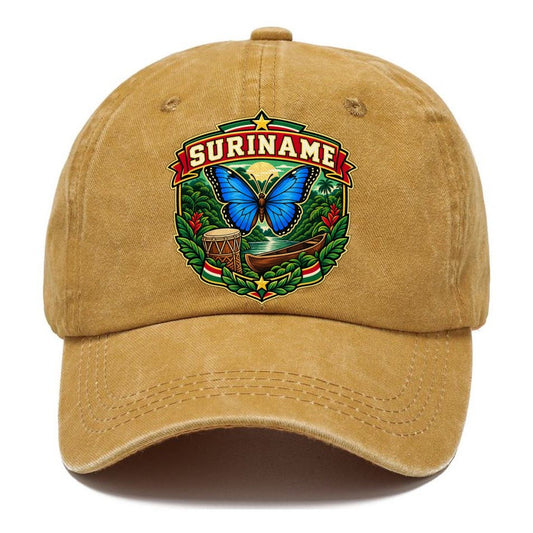 Suriname Retro Badge Country Logos Classic Cap – Golden Harvest