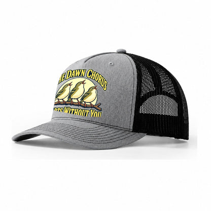 The Dawn Chorus Birdwatching Trucker Hat – Sport Grey Black