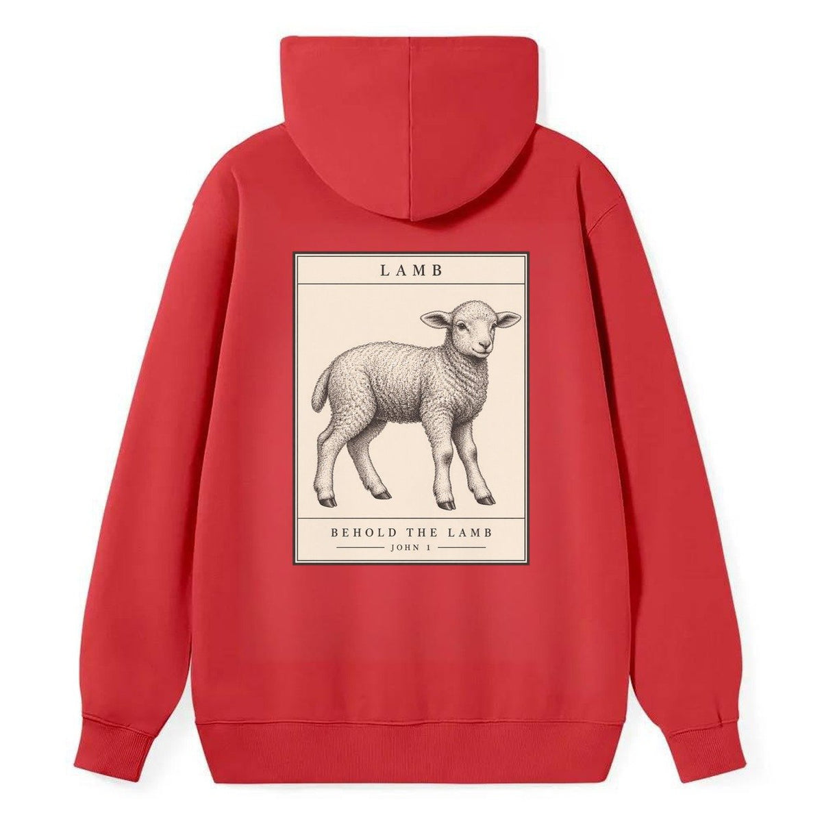 Lamb Specimen Plate Creature Canticle Classic Pullover Hoodie – Red
