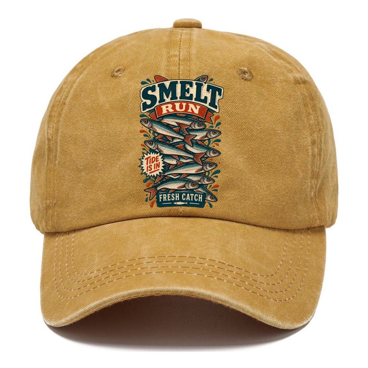Smelt Run Column Fishing Club Classic Cap – Golden Harvest