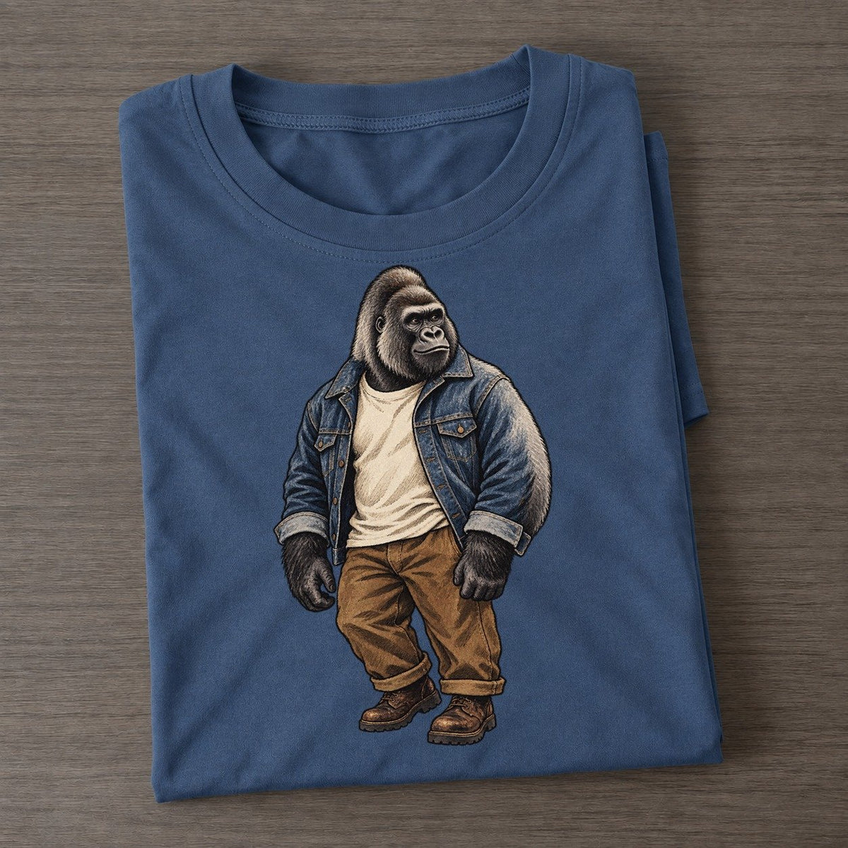 Silverback Gorilla Wardrobe Portrait Wild Wardrobe Portraits Classic T-shirt – Twilight Navy