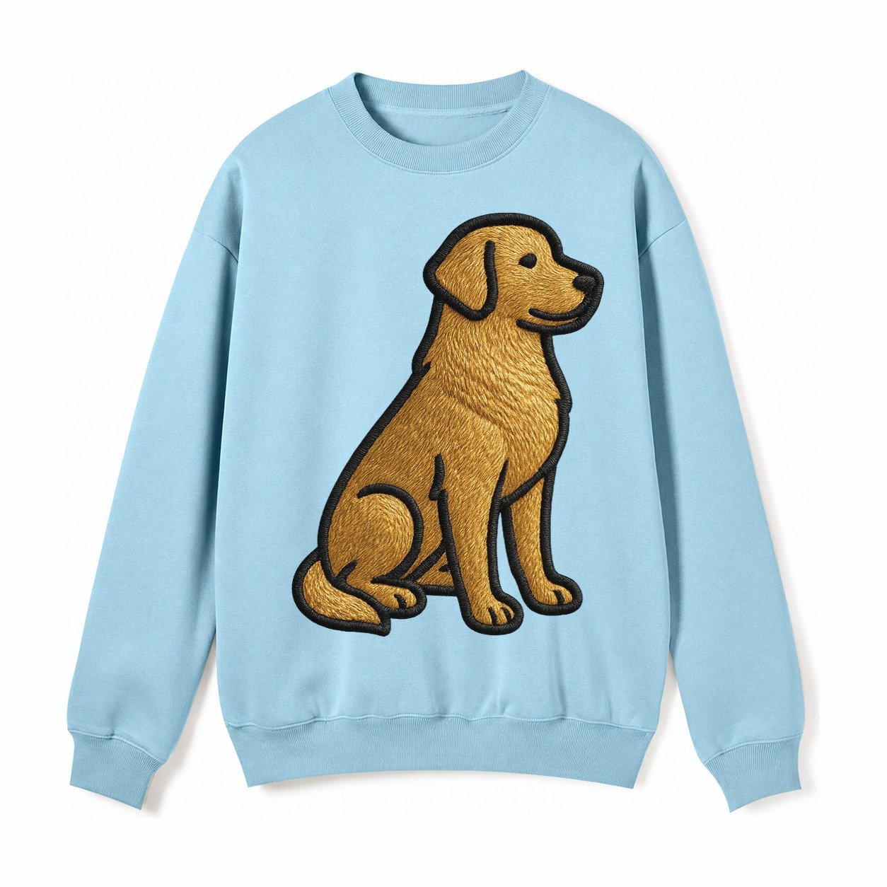 Golden Retriever Contemporary Geometri Fleece Sweatshirt – Light Blue