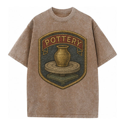 Pottery Wheel Vintage T-shirt – Brown