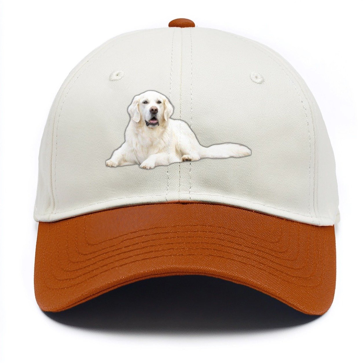 White English Cream Golden Retrievers Two Tone Cap – Orange
