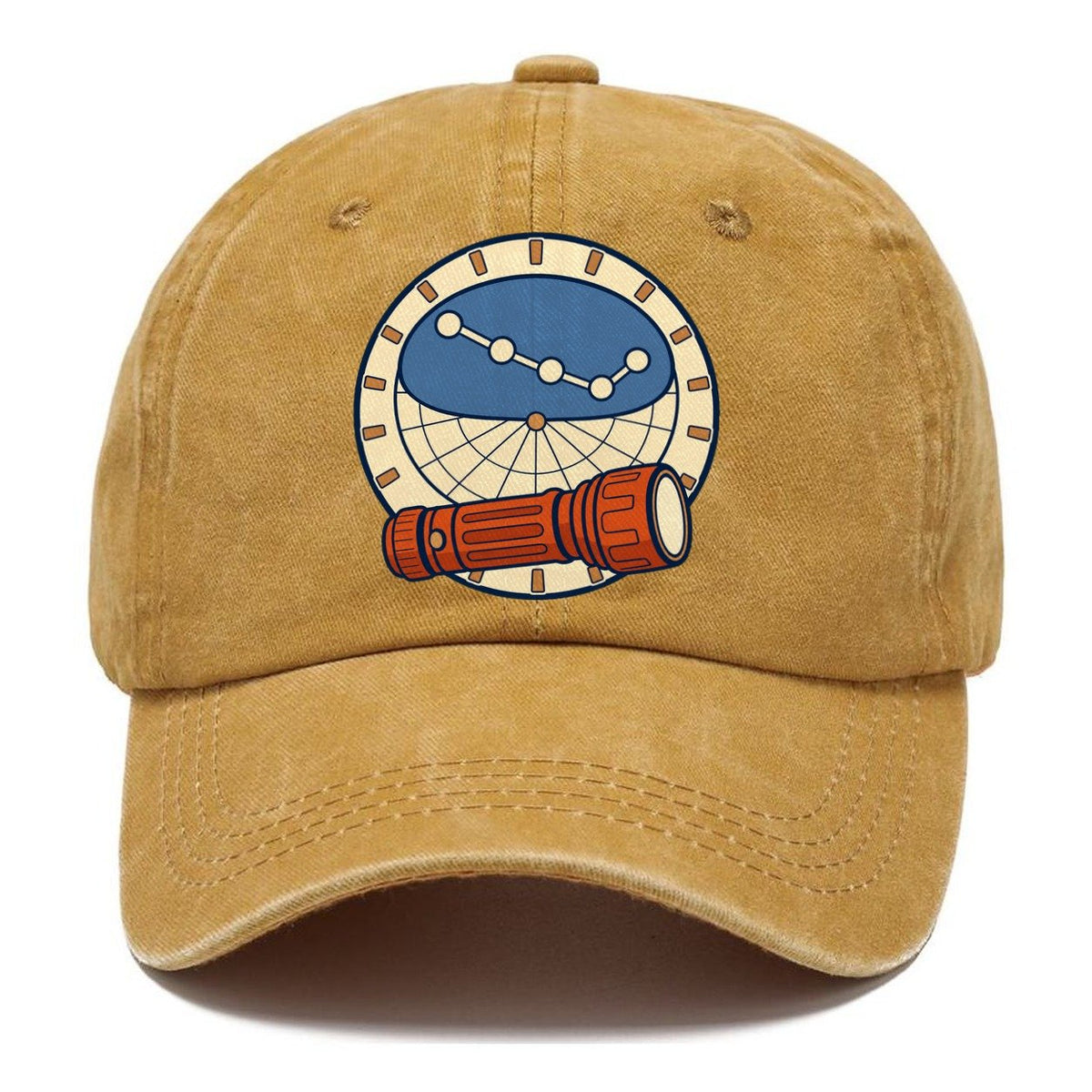 Red Torch And Planisphere Astronomy And Stargazing Classic Cap – Golden Harvest