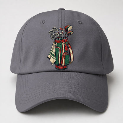 Bag And Clubs Stack Golf Life Baseball Cap – Grey