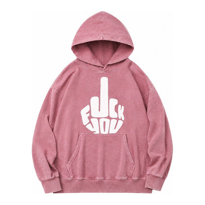 Fuck You Vintage Washed Hoodie – Dusty Rose