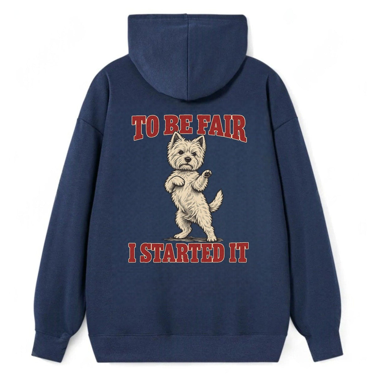 West Highland White Terrier Dog Declarations Classic Pullover Hoodie – Navy