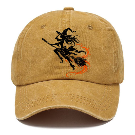 Airborne Witch On A Broom Witch Magic Classic Cap – Golden Harvest