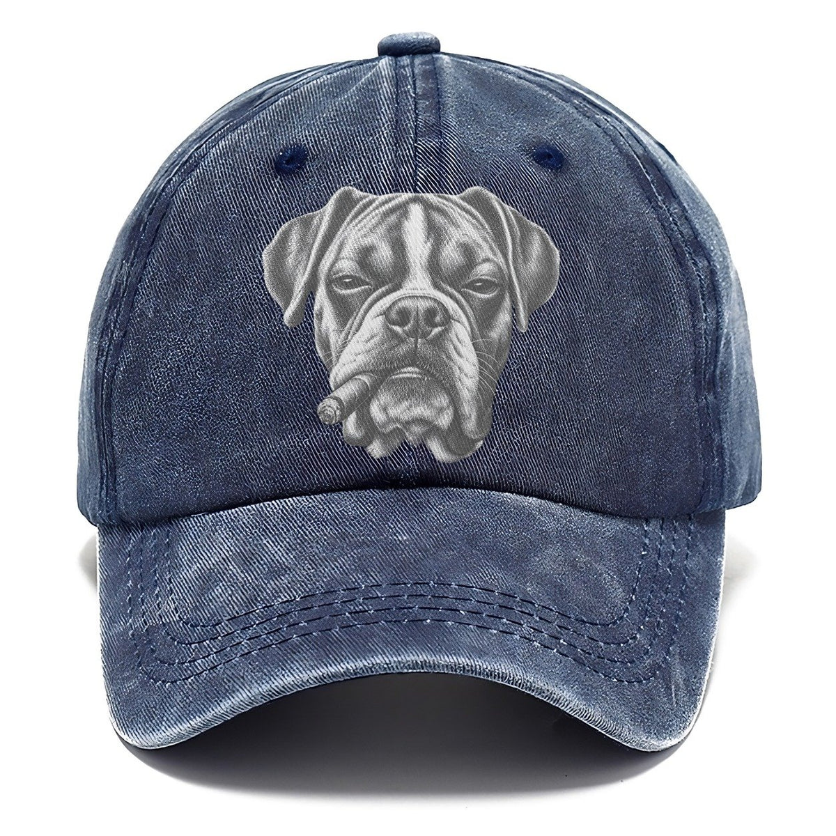 Boxer A Lit Cigar Smoking Dogs Smoking Dogs Portraits Classic Cap – Twilight Navy