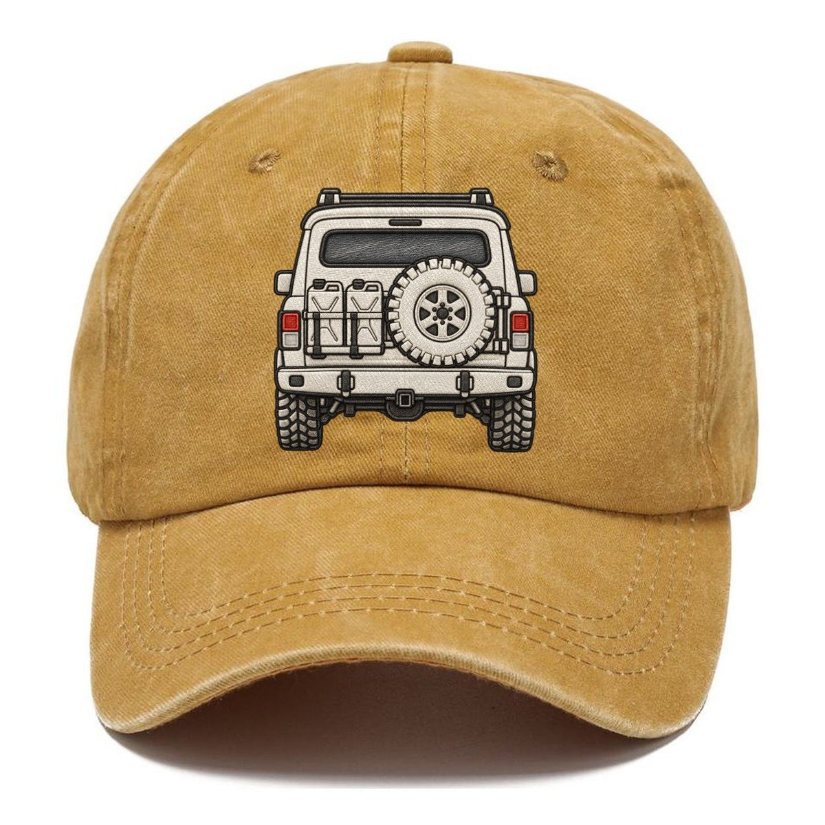 Trail Wagon Tailgate With Spare And Fuel Cans Off Roading And Overlanding Classic Cap – Golden Harvest