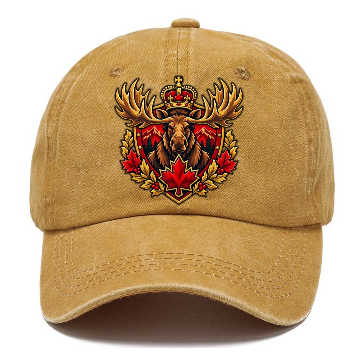 Canada Heraldic Crest Country Logos Classic Cap – Golden Harvest