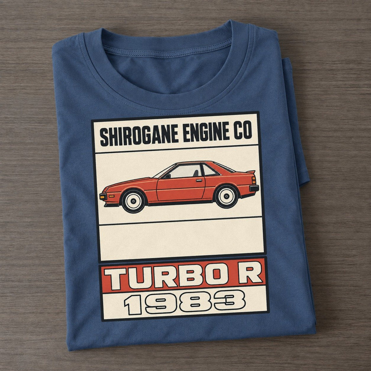 Shirogane Turbo R Showa Speed Plates Classic T-shirt – Twilight Navy