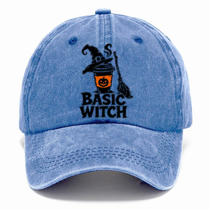 Basic Witch Slogan Witch Magic Classic Cap – Summer Sky