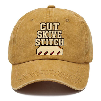 Cut Skive Stitch Leathercraft Classic Cap – Golden Harvest
