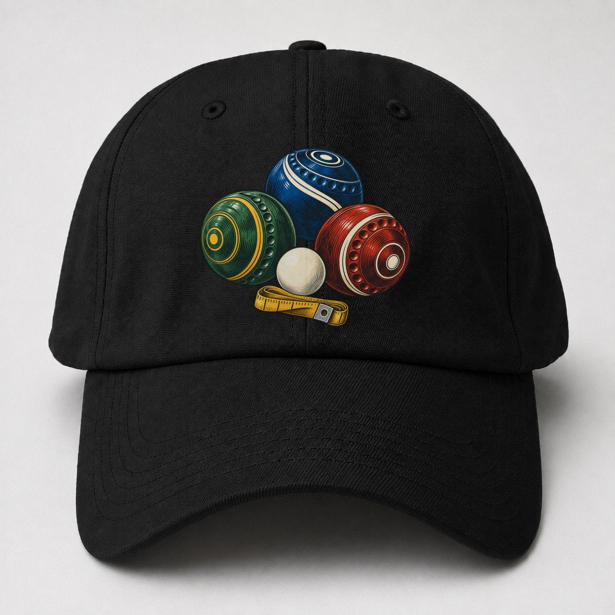 Lawn Bowls And White Jack Australia Cultural Icons Baseball Cap – Black