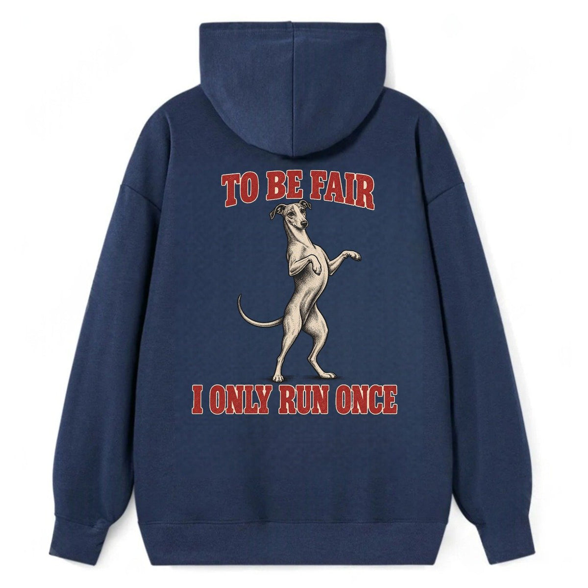 Whippet Dog Declarations Classic Pullover Hoodie – Navy