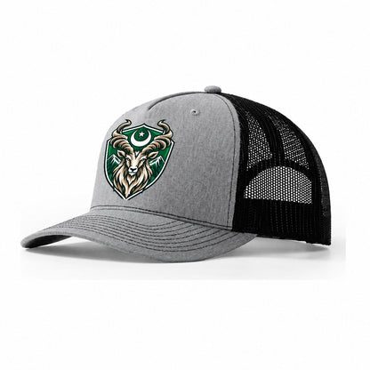 Pakistan Minimal Emblem Country Logos Trucker Hat – Sport Grey Black