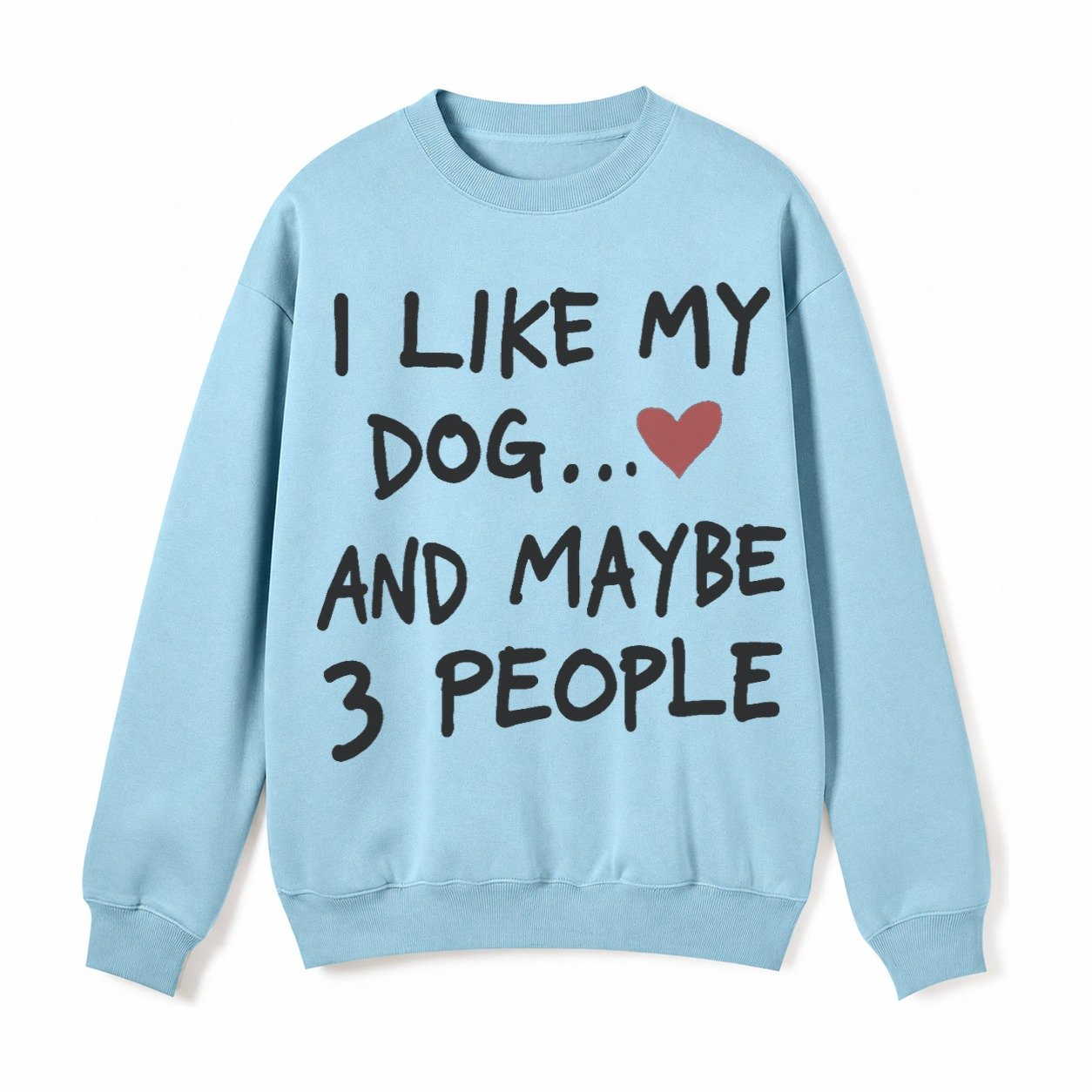 Dog Maybe 3 People Fleece Sweatshirt – Light Blue
