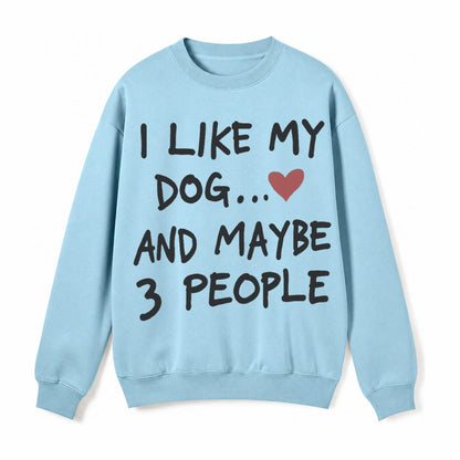 Dog Maybe 3 People Fleece Sweatshirt – Light Blue