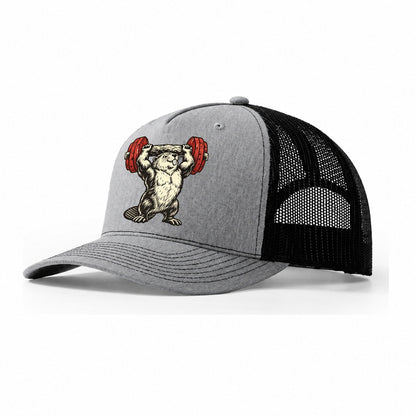 Beaver Log Press Animal Lifters Trucker Hat – Sport Grey Black
