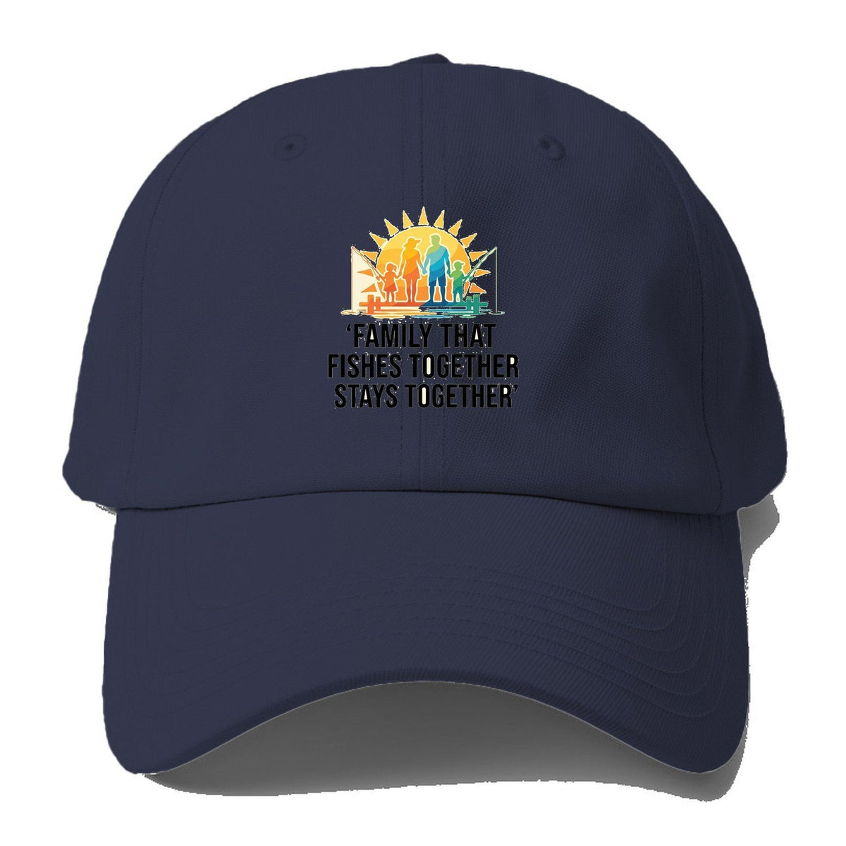 Family Fishes Together Baseball Cap – Twilight Navy