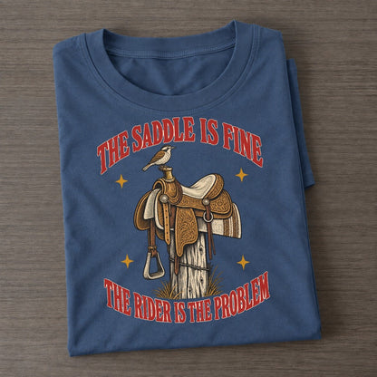 The Rider Is The Problem Unhinged Affirmations Classic T-shirt – Twilight Navy