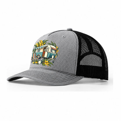 Retro Caravan Folding Chair And Enamel Mug Australia Cultural Icons Trucker Hat – Sport Grey Black