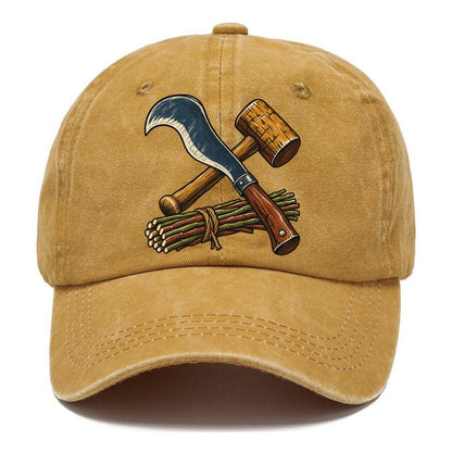 Hedgelayer Billhook Mallet And Hazel Rods Uk Culture Heritage Classic Cap – Golden Harvest