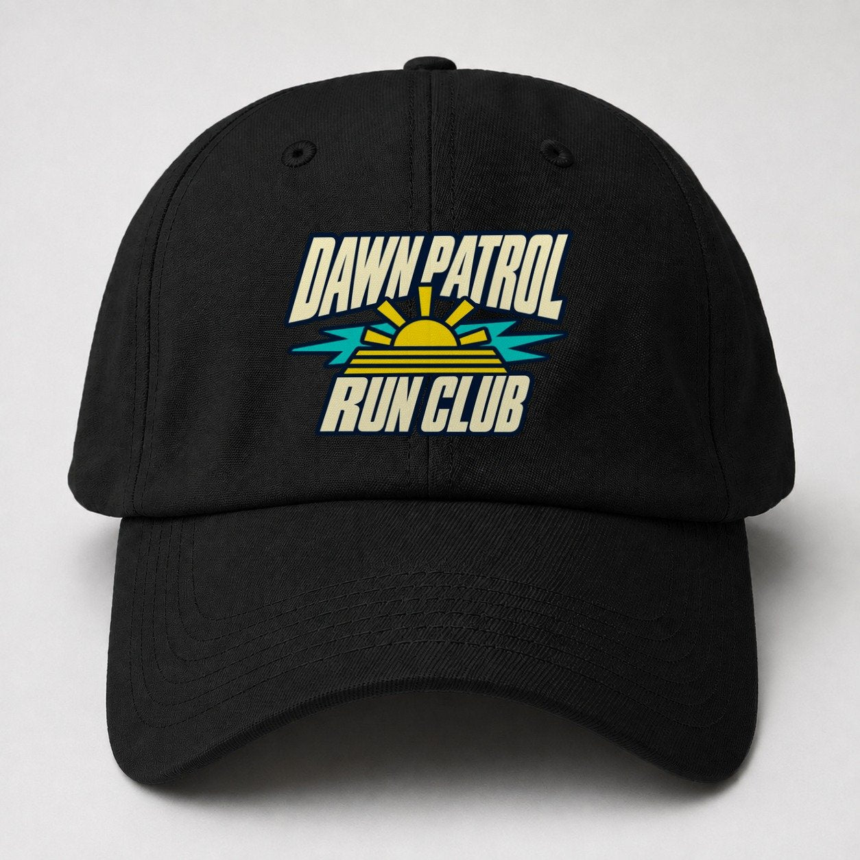 Dawn Patrol Run Club 90S Running Clubs Baseball Cap – Black