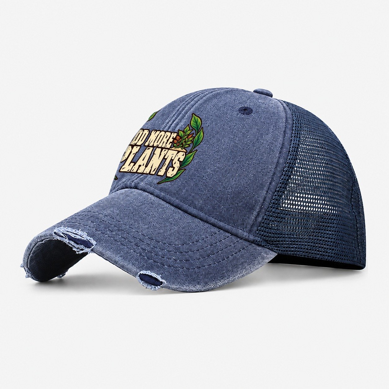 Add More Plants Aquarium Keeping Washed Trucker Hat – Navy