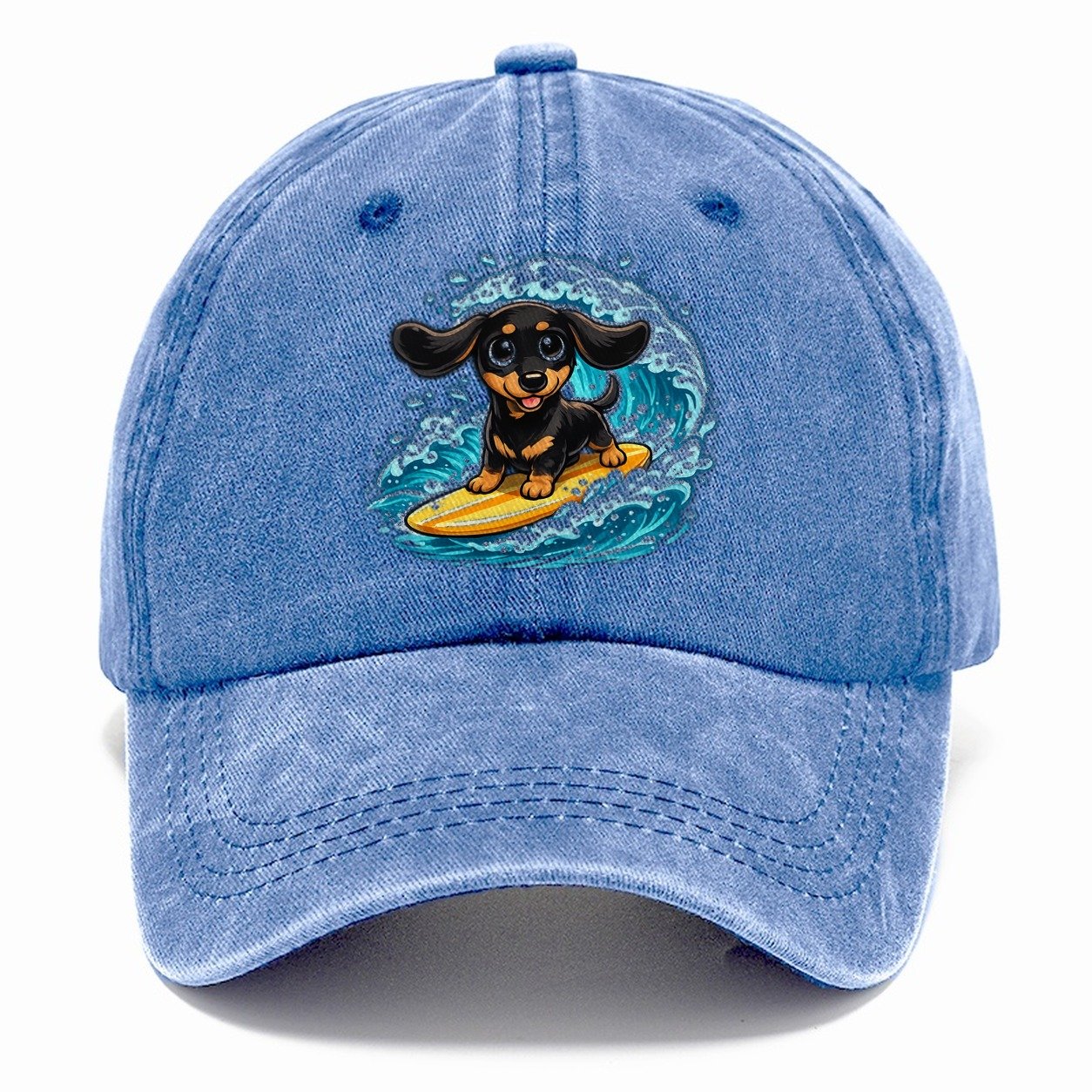 Surfing Dachshund Classic Cap – Summer Sky