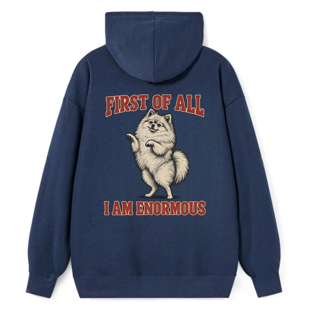 Pomeranian Dog Declarations Classic Pullover Hoodie – Navy