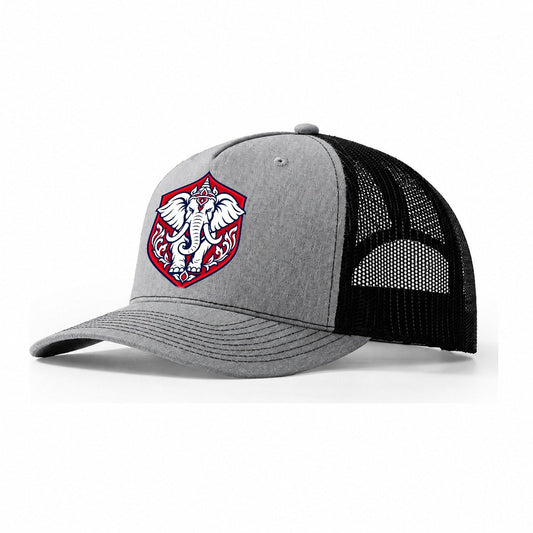 Thailand Minimal Emblem Country Logos Trucker Hat – Sport Grey Black