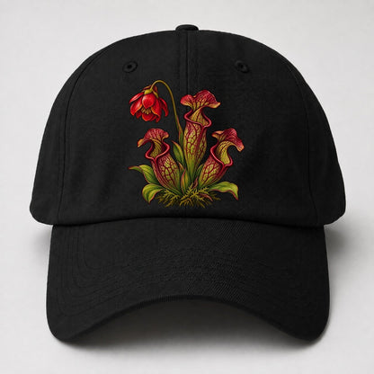Newfoundland And Labrador Purple Pitcher Plant Canada Cultural Icons Baseball Cap – Black