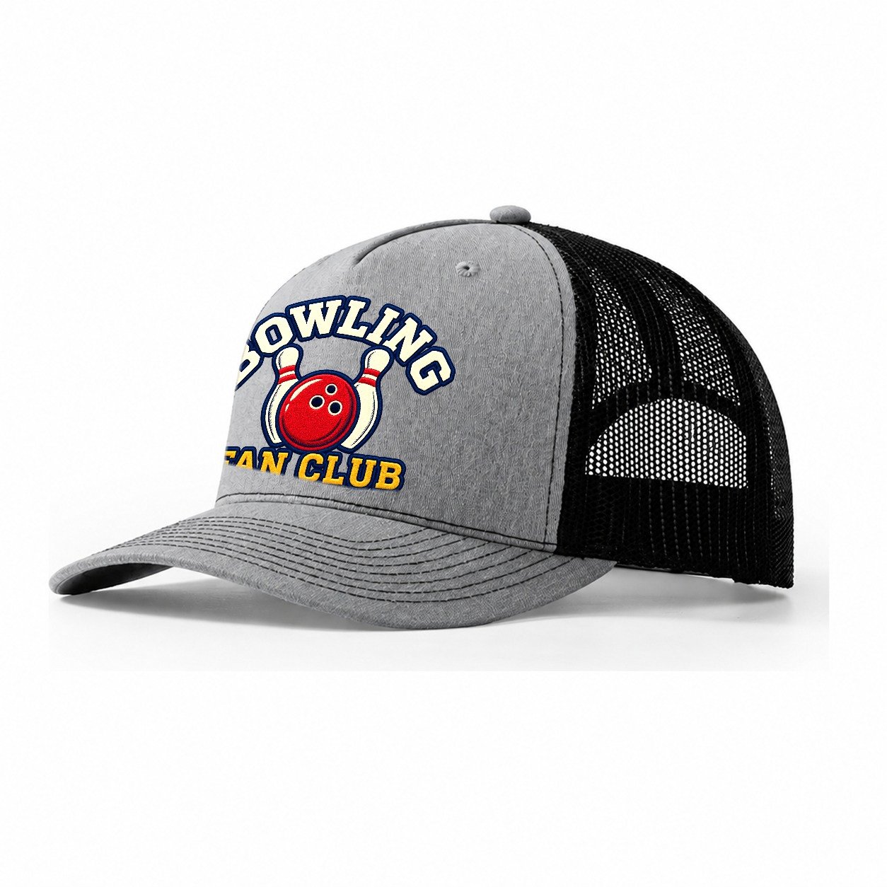 Bowling Fan Club Trucker Hat – Sport Grey Black