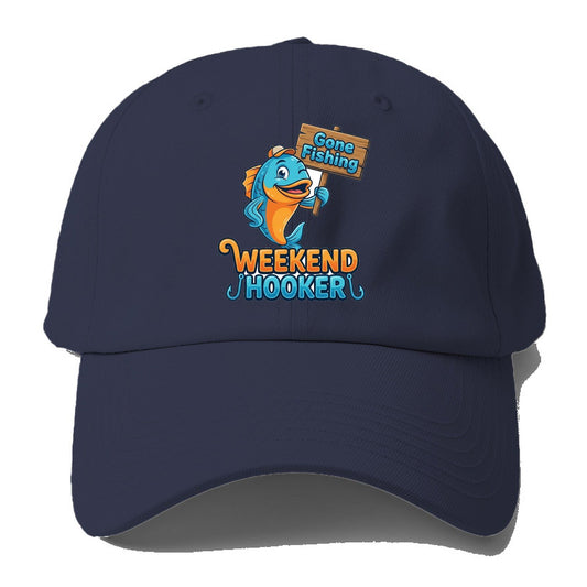 Gone Fishing Weekend Hooker Baseball Cap – Twilight Navy