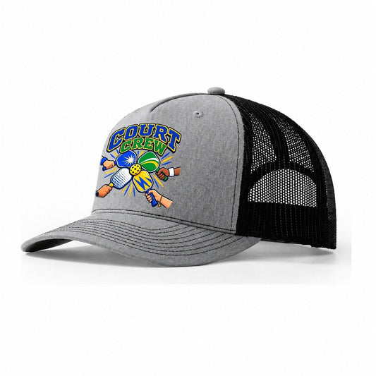 Court Crew Pickleball Life Trucker Hat – Sport Grey Black