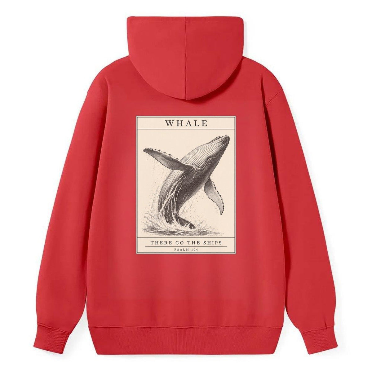 Whale Specimen Plate Creature Canticle Classic Pullover Hoodie – Red