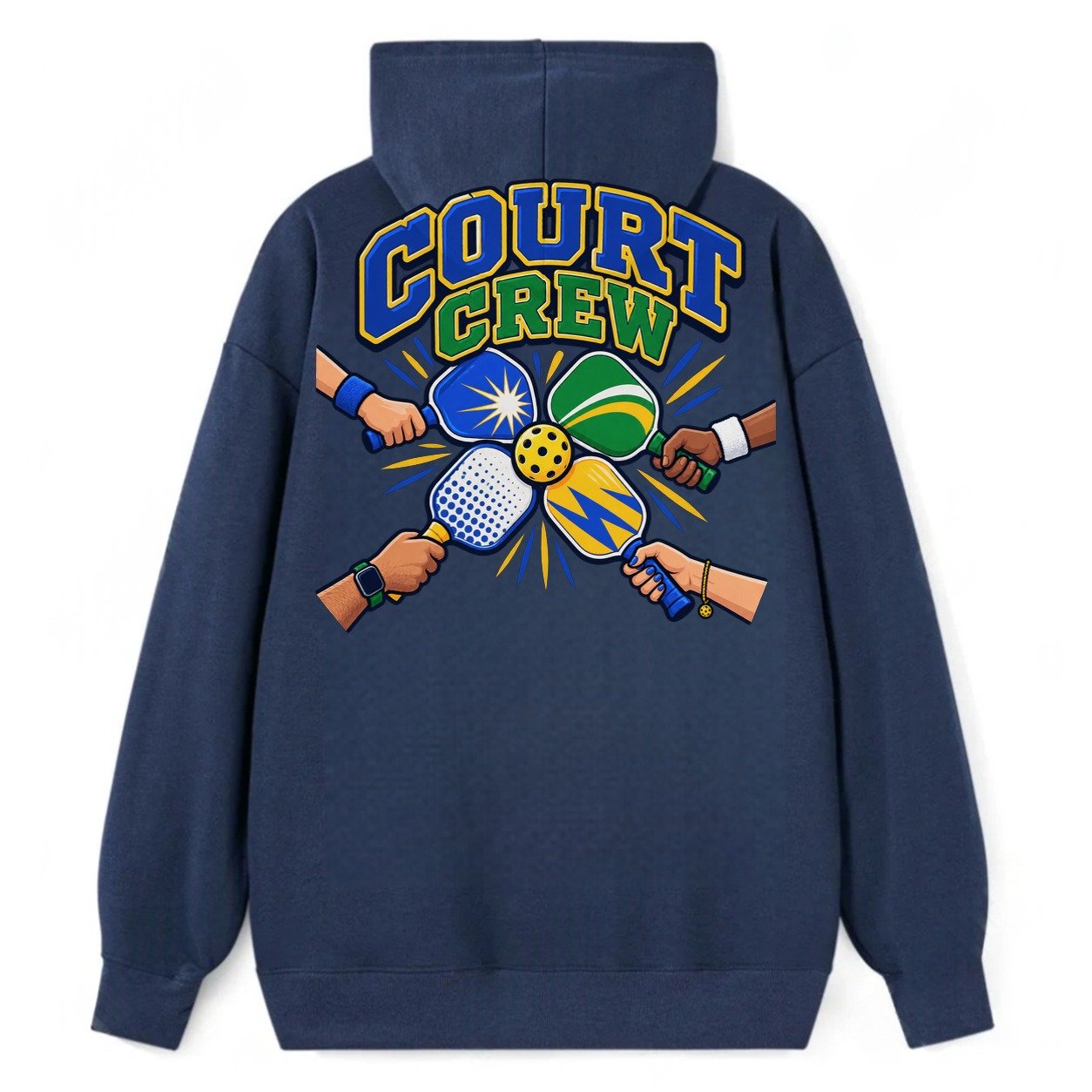 Court Crew Pickleball Life Classic Pullover Hoodie – Navy
